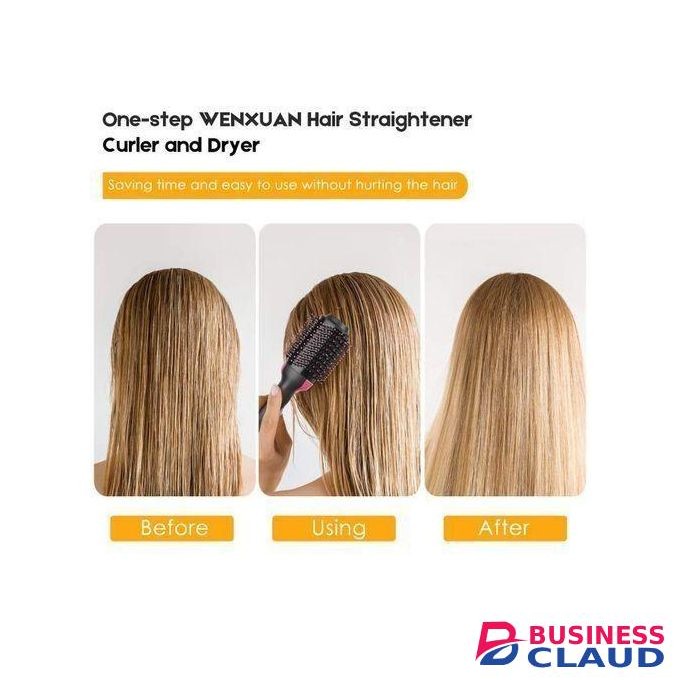 2 In 1 Multifunction Hair Dryer Straightener Curler Blow Hot Brush Electric Comb Stretcher