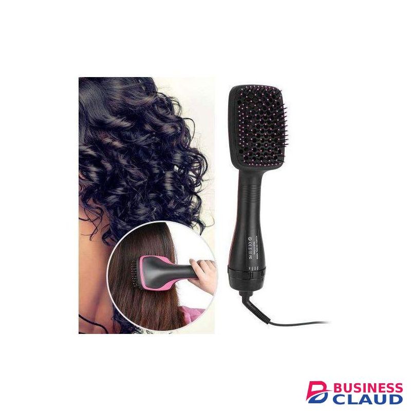 2 In 1 Hair Dryer/ Brush One Step Hair Blower Electric Hot Air Brush - Black/pink