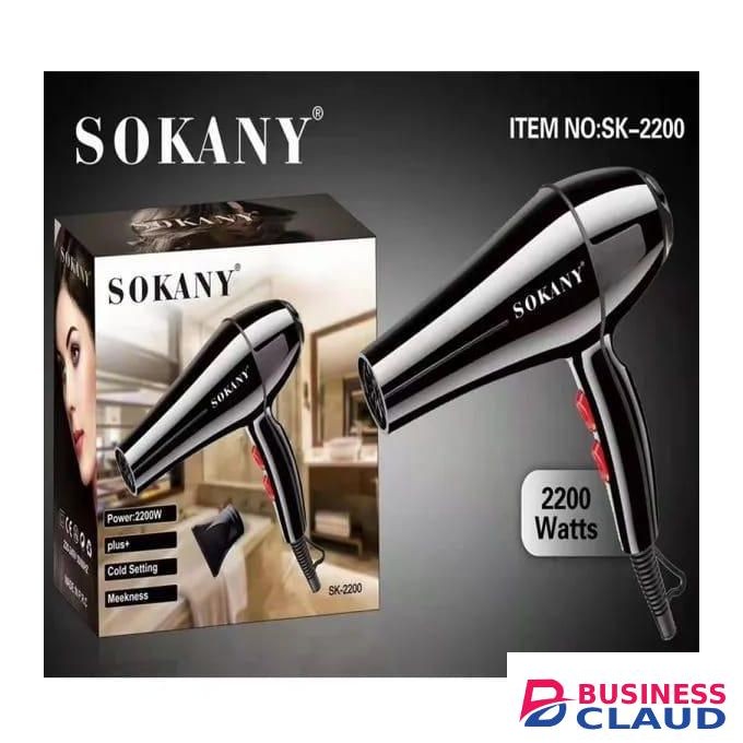 Sokany Professional Fast Dry Hair Dryer Powerful High Speed Motor Strong Airflow Low Noise Lightweight Salon Grade Blow Dryer for Home and Barbershop Styling Heat Control Portable Design
