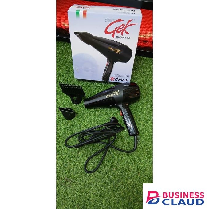 Share This Product Ceriotti Super GEK 3000 Blow Dry Hair Dryer - Black.Share This Product Ceriotti Super GEK 3000 Blow Dry Hair Dryer - Black.