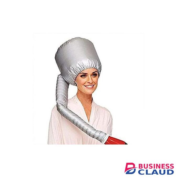 Portable Hair Dryer Bonnet Heat Cap Blow Dryer Attachment - Adjustable Silver