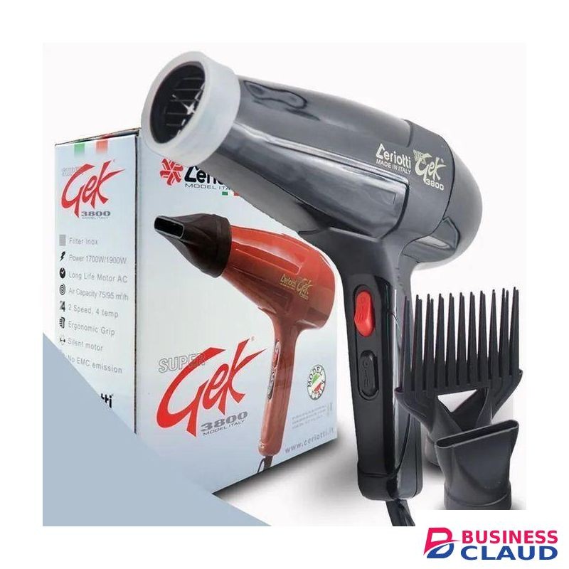Ceriotti GEK 3800 Blow Dryer – Ideal for Natural, Curly, and Thick Hair