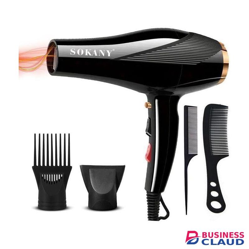 Sokany Hair Dryer, Powerful Fast Drying, Multi-Setting with Comb Attachment, Comes With Combs, 2 Heat And 2 Airflow Settings, Compact for Home & Travel