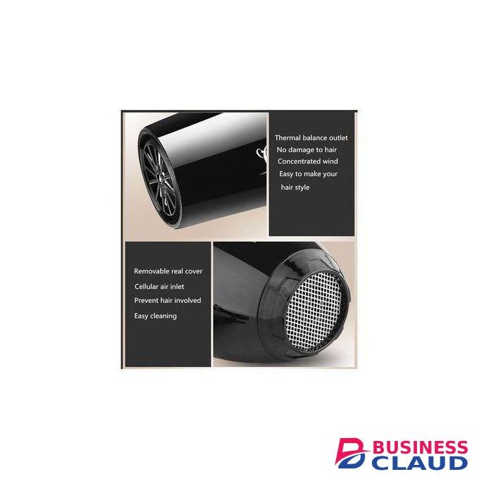 Canye Turbo Commercial Hair Blow Dryer For African Hair- Flat Iron, Tongs, Manicure Nails Set, Combs, Curl And Hairs Accessories