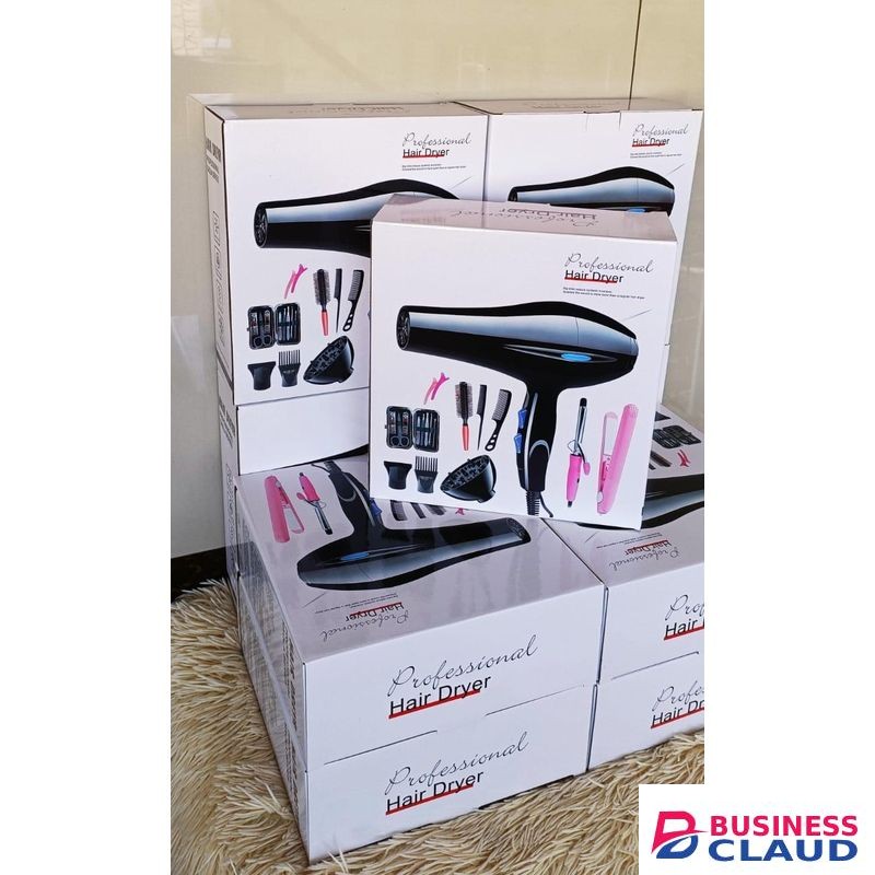 Professional Professional-12Pcs Hair Dryer Set 1200W Salon Blow Dry Styling Tools with Hot Cold Air 2 Speed for Women and Baby Girls Hair Care Accessories Full Kit