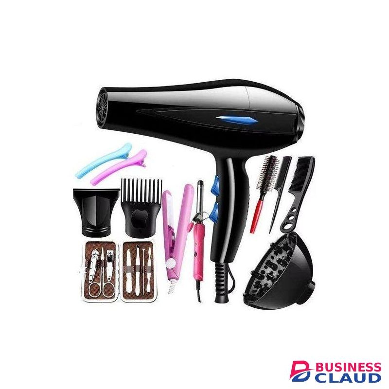 Professional Salon And Home Hair Dryer Blowdry Straightener With Hair And Nail Accessories