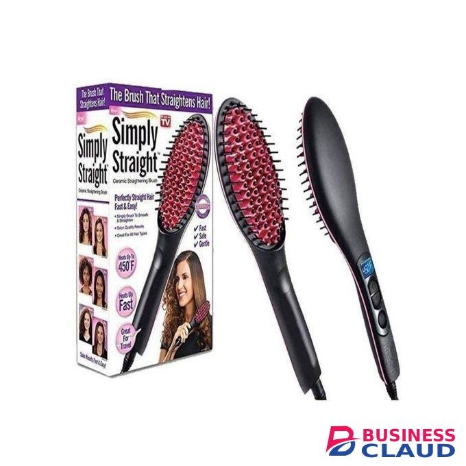 Simply Straight Hot Comb Blow-dry Hair Straightener Brush - Electric Hand Hair Blow Dryer