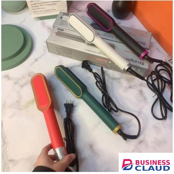 Electric Hair Straightener Comb – Hair Dryer, Curling & Rotating Brush
