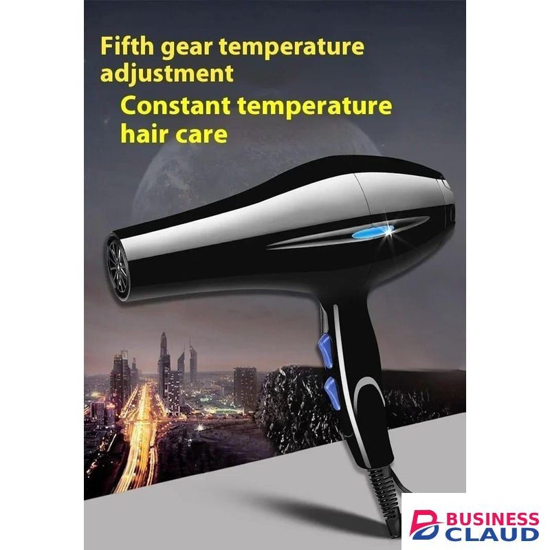 Professional Ionic Hair Dryer with 5-Gear Temperature Adjustment - Powerful Hot & Cold Air Blow Dryer with Diffuser & Styling Tools Kit