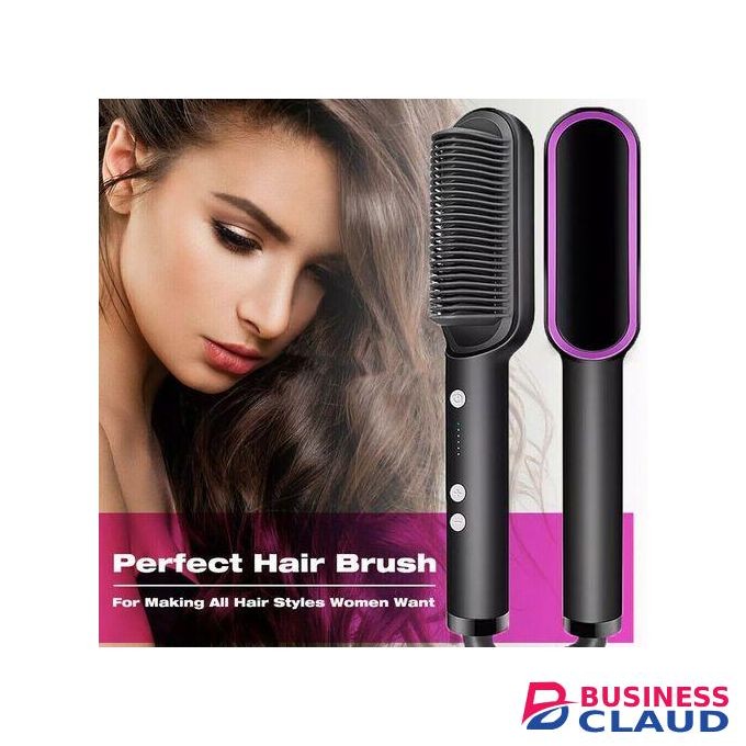 ARHANORY 2 In 1 Hot Air Hair Styling Comb Electric Hair Straightener Hot Brush Blow Dry Hair Dryer