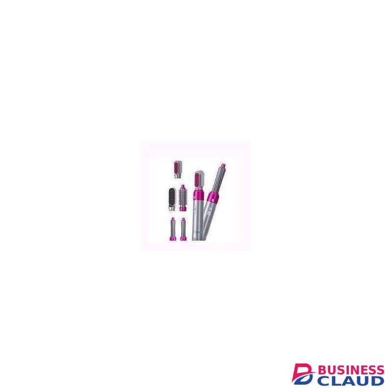 5-in-1 Automatic Curling Iron & Hair Styler with Interchangeable Brush Heads – Electric Hair Dryer, Straightener & Curler for All Hair Types
