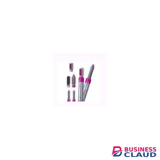 5-in-1 Automatic Curling Iron & Hair Styler with Interchangeable Brush Heads – Electric Hair Dryer, Straightener & Curler for All Hair Types