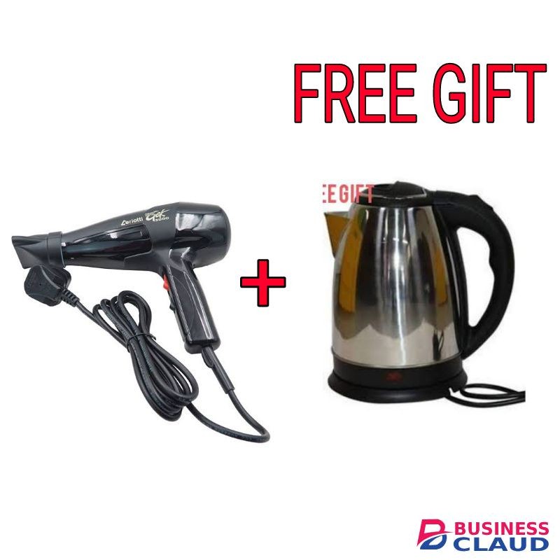 Ceriotti Super GEK ,,3000 Professional Hairdryer ,, 1700W,,dryer,,free Kettle