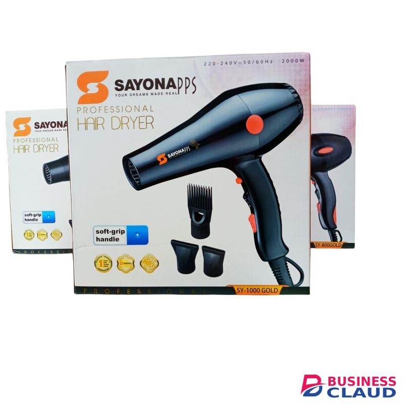 Sayona Commercial Hair Blow Dryer With Soft Grip Handle