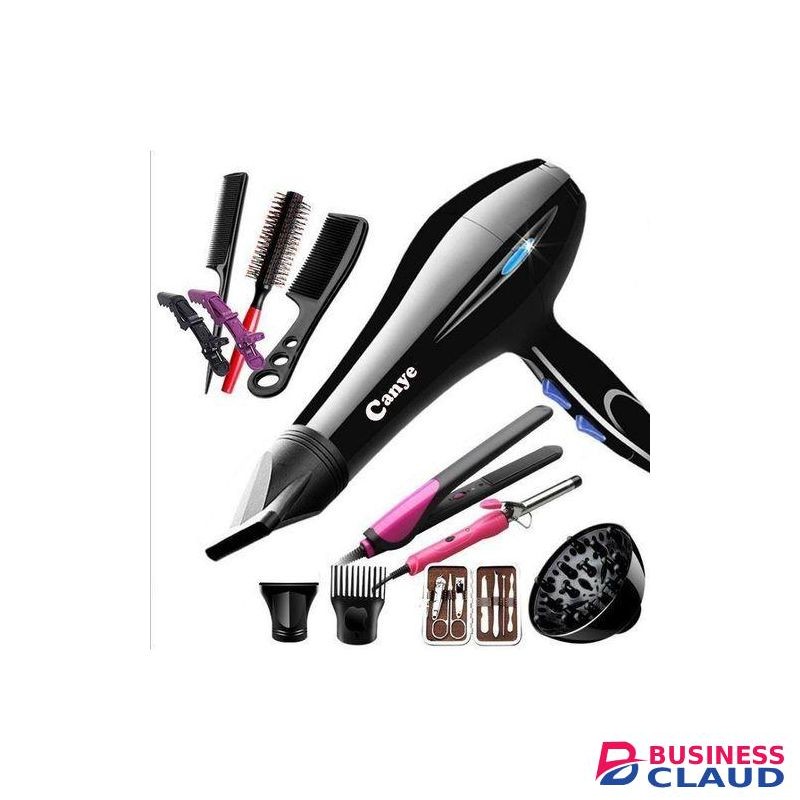 Hair Professional Blow-dry+ Hair Tongs, Flat Iron, Straightener & Nail Set