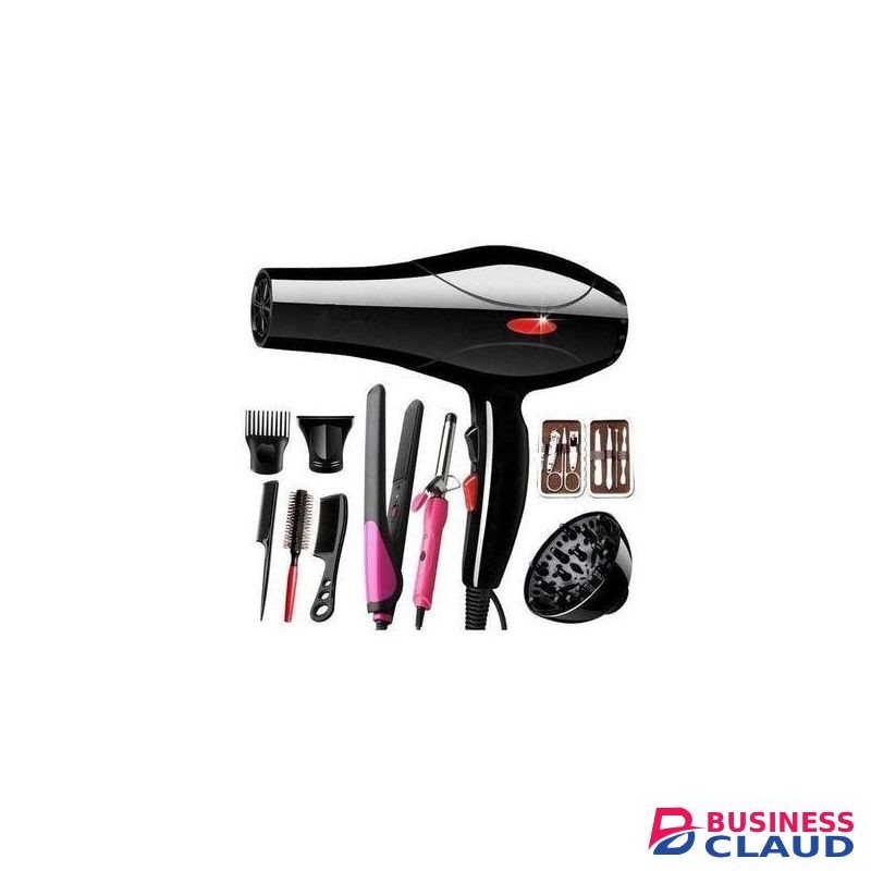 Canye Commercial Hair Blowdry, Tongs, Flat Iron, Straightener & Nail Set