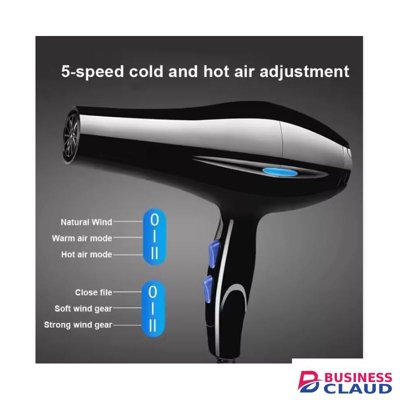 Canye Hair Drier/ Straightener. With 12 Pieces Accessories - Blowdry, 2 Attachments, Diffuser, Flat Iron, Tongs, 3 Combs, Nail Tools, 2 Clips.