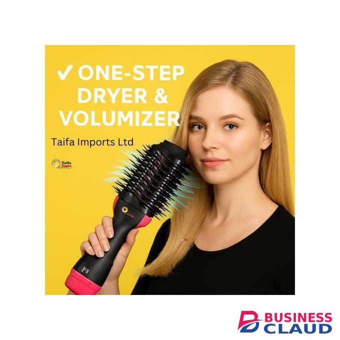 One Step Electric Hot Air Comb Brush Hair Straightener Dryer & Smoother - Anti Frizz - Adjustable Temp - Perfect for All Hair