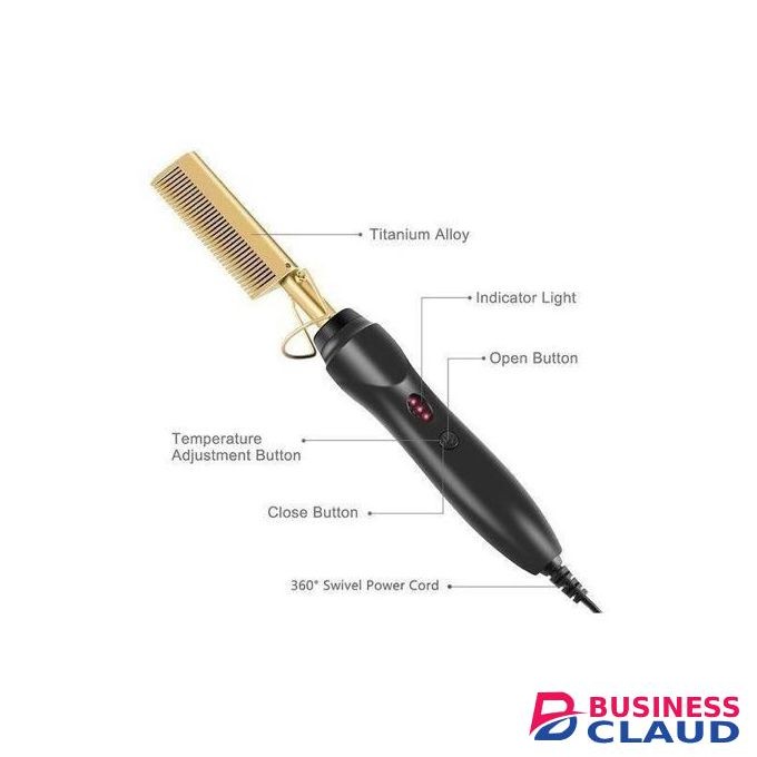 Classic Multifunction 2 in 1 Electric Hot Comb Brush Professional Hair Straightener