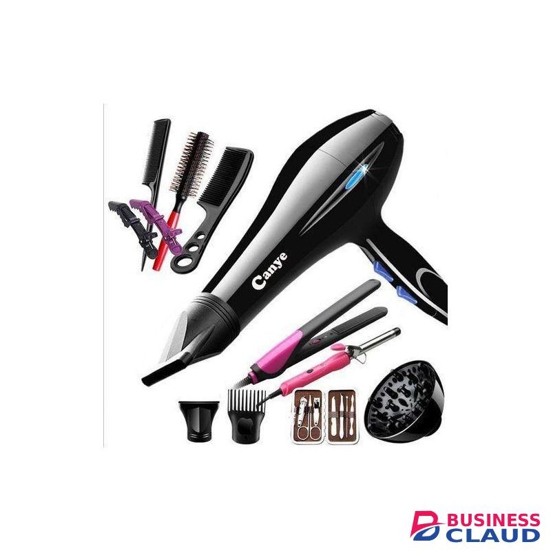 Canye Quality Professional Salon And Home Hair Blowdry Straightener With Accessories