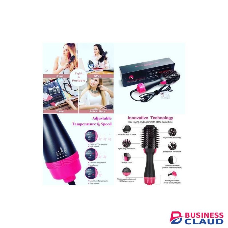 3 In 1 Electric Hot Hair Brush Or Comb With Adjustable Heat Levels