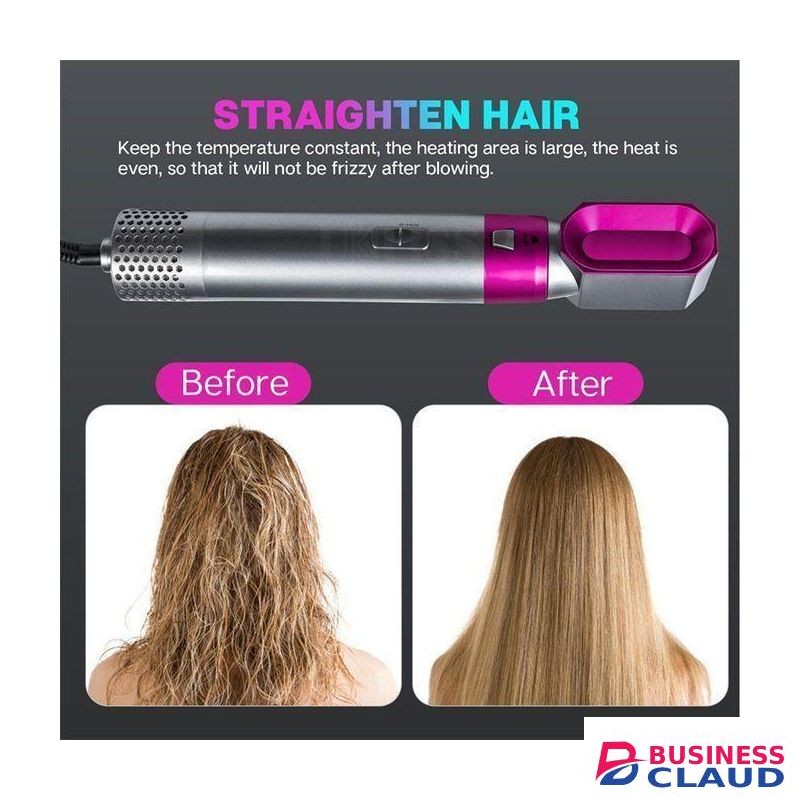 5 In 1 Hairdressing Tool, Automatic Curling Iron, Hair Styling Comb, Electric Blow Dryer, Straight And Curly Hair Style Hot Air Comb 5 In 1
