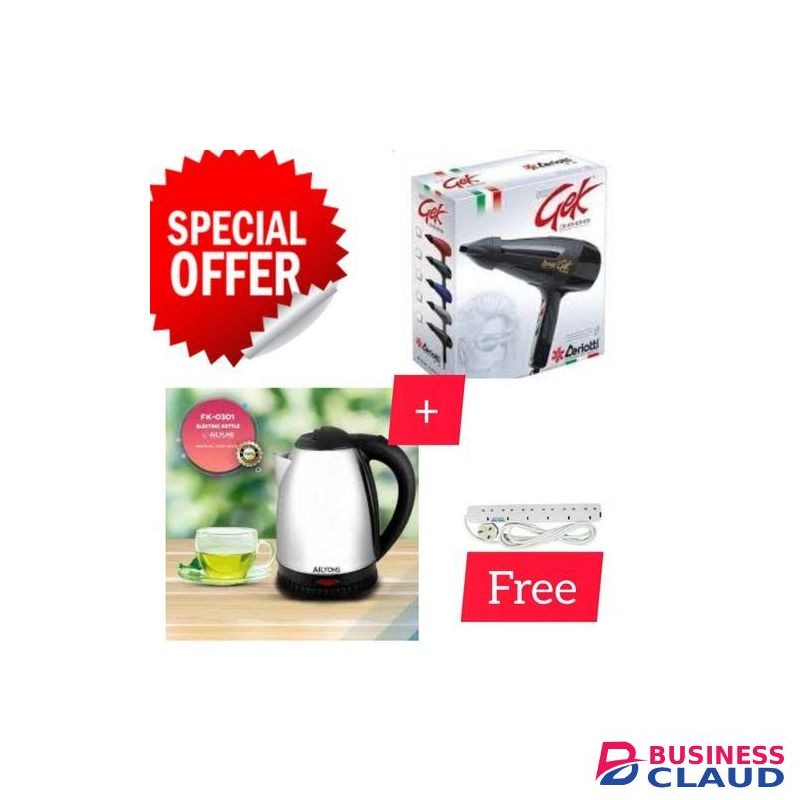 Ceriotti Cerrioti Gek 3800 +FREE KETTLE +FREE 4WAY SOCKET EXTENSION