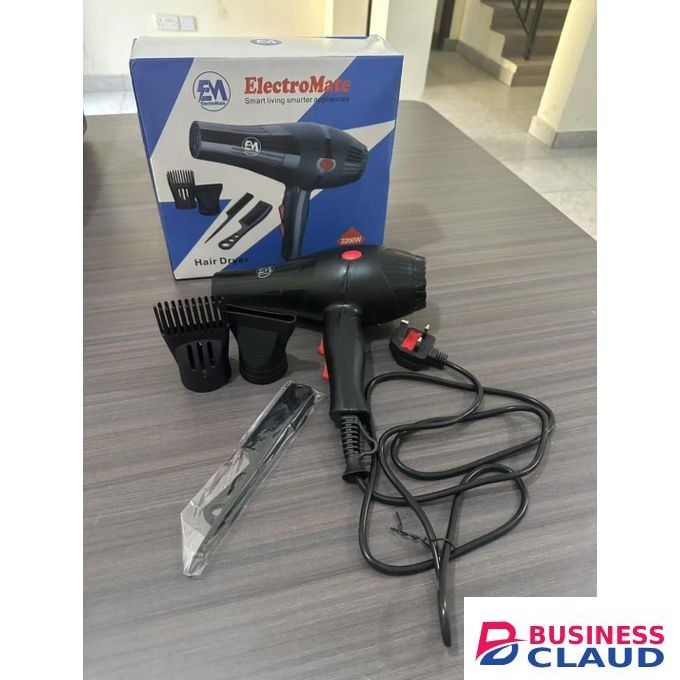 ElectroMate Electro mate hair dryer 2200w blow-dry black