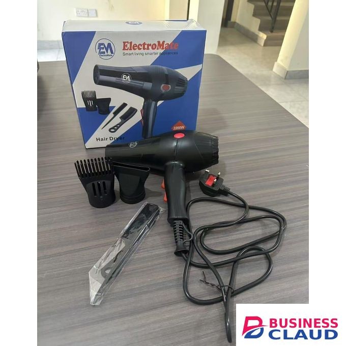 Electromate 2200W Hair Dryer – Professional Fast-Dry Blow Dryer