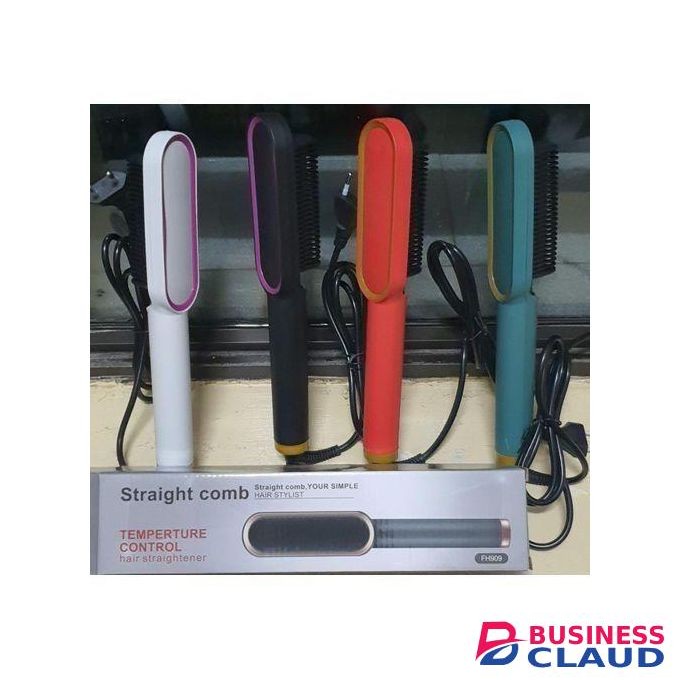 Ceramic Simply Straight Hot Comb Blow-dry Hair Straightener Brush – Electric Hand Hair Blow Dryer