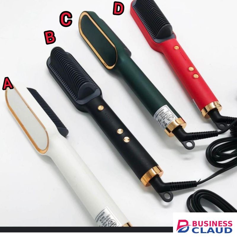 Random Electric Hair Straightener Comb – Hair Dryer, Curling & Styling Brush, Ceramic Heating