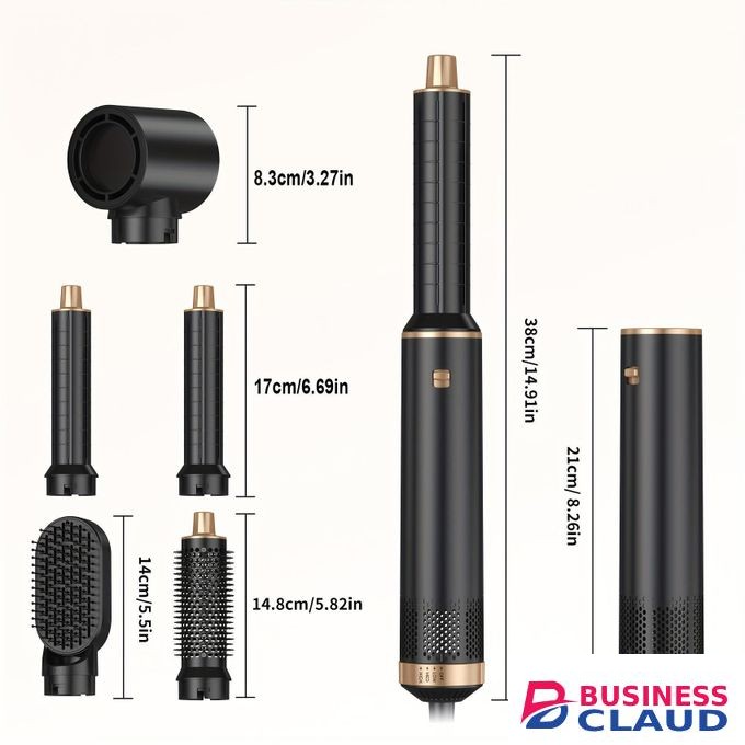 5 in 1 Automatic Hot Air Brush, Hair Dryer, Curler and Volumizer