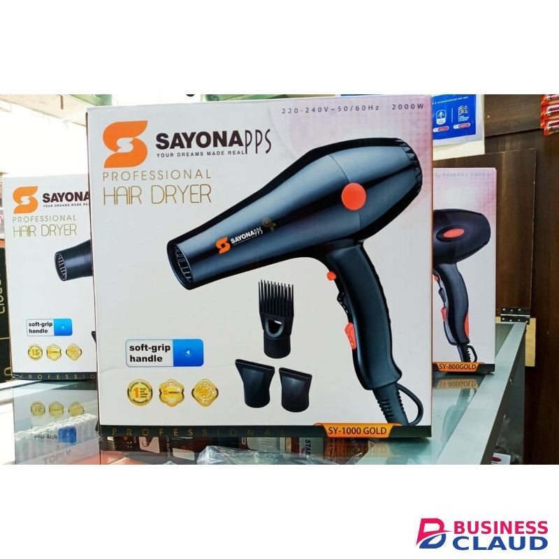 Sayona 2000W Professional Grade Hair Dyer With Soft Grip Handle