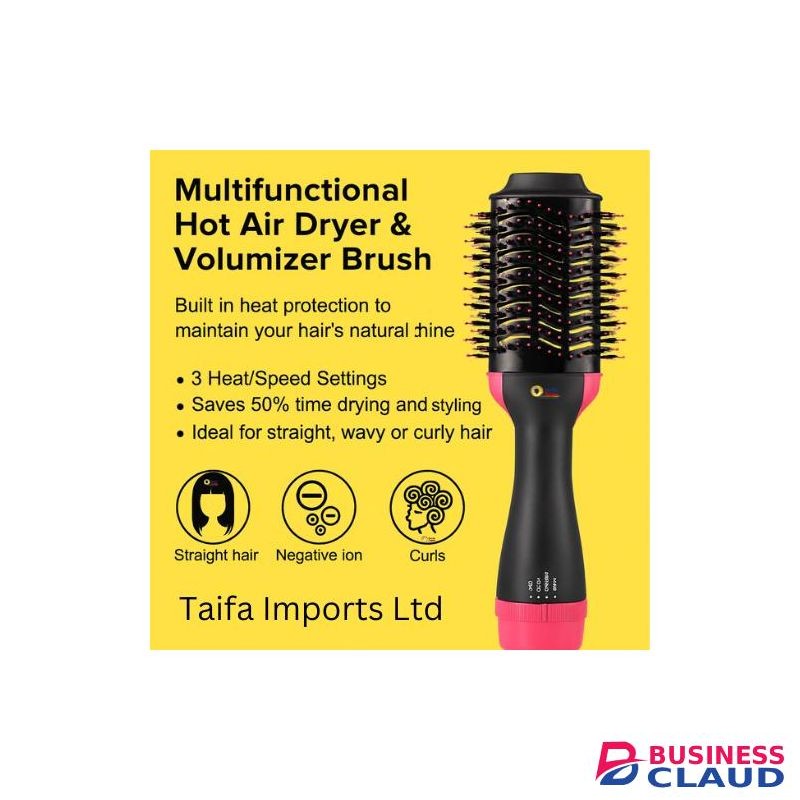 HOT AIR BRUSH HAIR STRAIGHTENER IONIC HAIR DRYER ALL IN ONE VOLUMIZING BRUSH