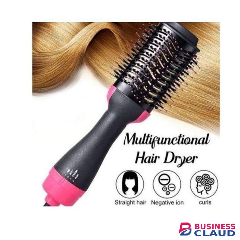 One Step Air Comb 3 In 1 One-Step Air Dryer Brush Styler And Volumizer Hair Sightener Curler Dry & Wet Hair Use Hair Brush-black