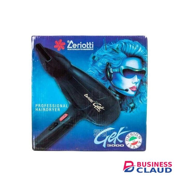 Zeriotti Super GEK 3000 Professional Hairdryer - 1700W - Black