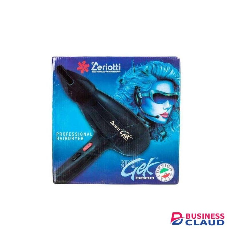 Zeriotti Super GEK 3000 Professional Hairdryer - 1700W - Black