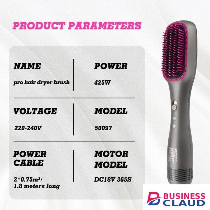 Dsp Professional high quality pro hair dryer brush /2 in 1 Ionic Hair Straightener Brush protein + Keratin Ceramic Coating
