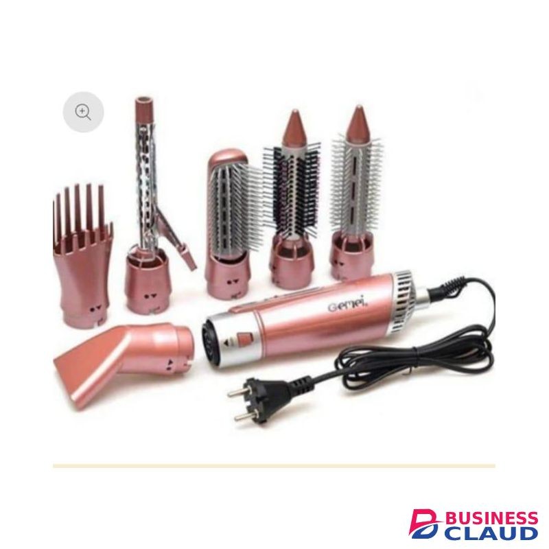 Gemei 7 In 1 Styler/Dryer/Hair Straightener/Curler