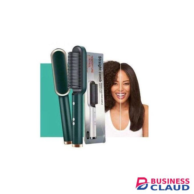 Straight Hot Comb Blow Dry Hair Straightener Brush – Electric Hair Styling & Blow Dryer