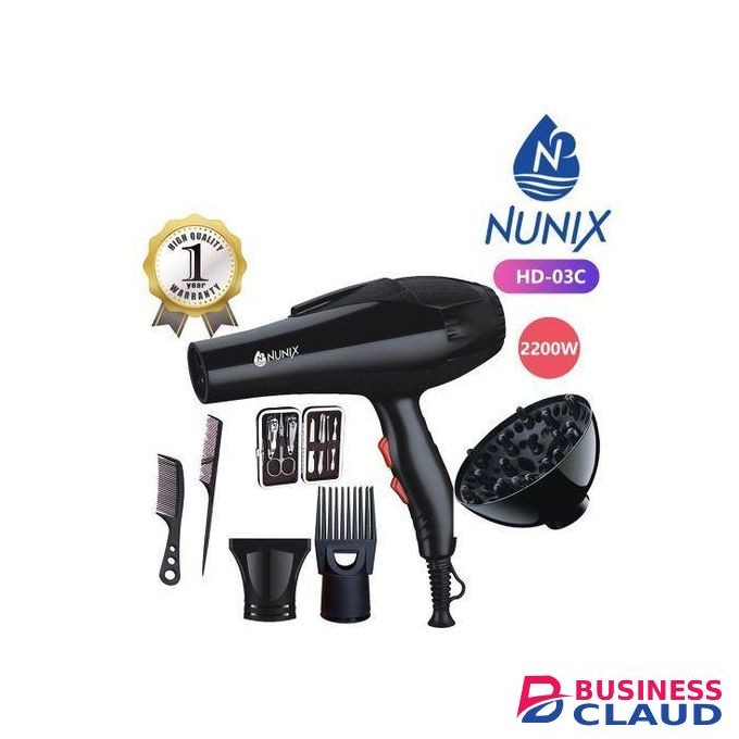 Nunix Hair Blow Dry With Accessories HD03C