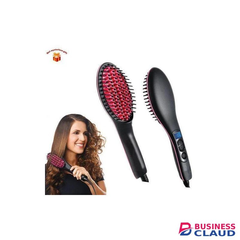 Electric Hair Straightening Brush Comb Hot Air