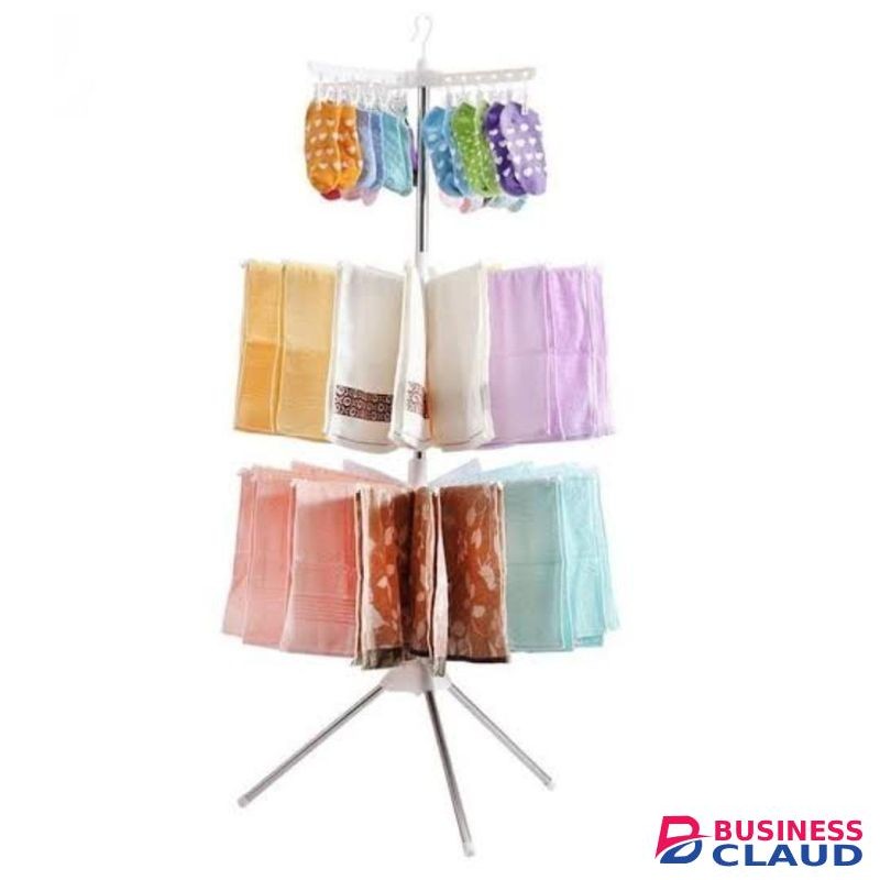170cm high 3 layer metallic versatile space saving laundry dryer stand