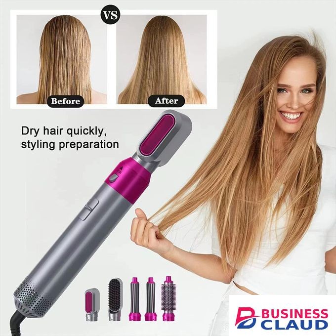Hot Sale New Five-In-One Automatic Curling Iron, Hair Styling Comb ,Electric Blow Dryer Straight And Curly Use Hairdressing Tools