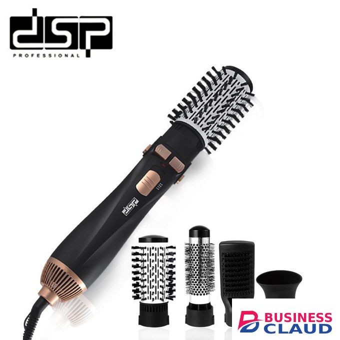 Dsp Hot Air Brush 4 in 1, 1200 W Negative Ion Hot Air Brush, Hot Air Styler with 2 Temperatures and 2 Air Flow Levels, Professional Hair Dryer Brush, Volume Brush, Styling Brush, Hot Air Comb and Styler