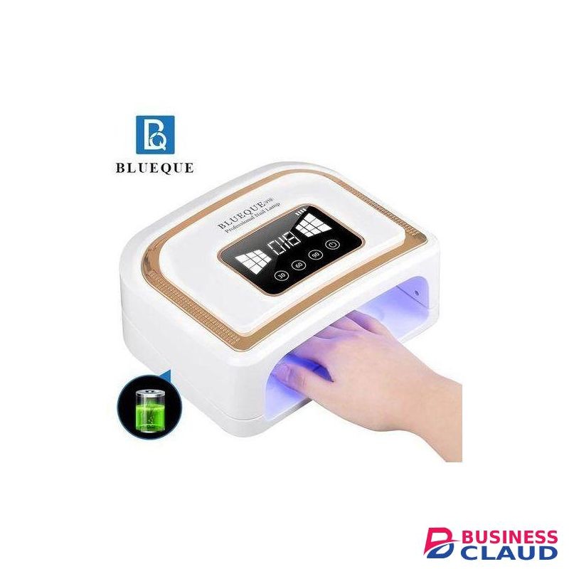 BLUEQUE Corless Portable Nail Lamp 120W White Light Rechargeable Dryer Wireless Nail Cure Manicure Light 7800mAh Nail UV LED Lamp