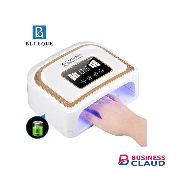 BLUEQUE Corless Portable Nail Lamp 120W White Light Rechargeable Dryer Wireless Nail Cure Manicure Light 7800mAh Nail UV LED Lamp