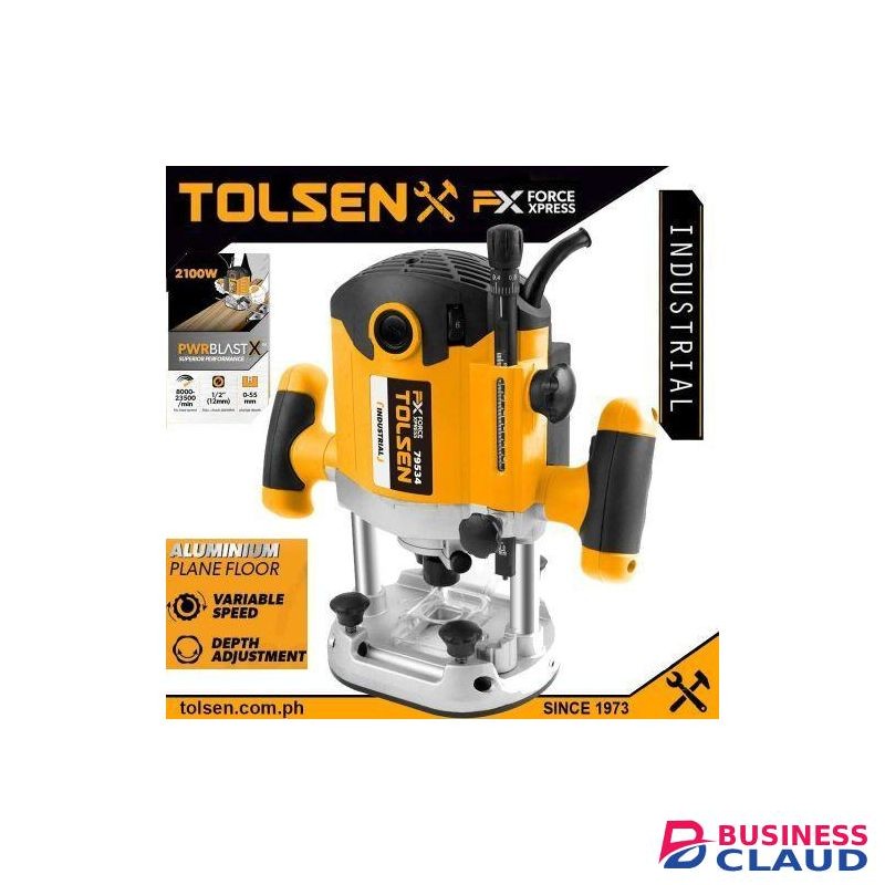 Tolsen 2100W Electric Router Variable Speed Plunge Router Wood Router Trimmer Wood Milling Engraving Slotting Machine