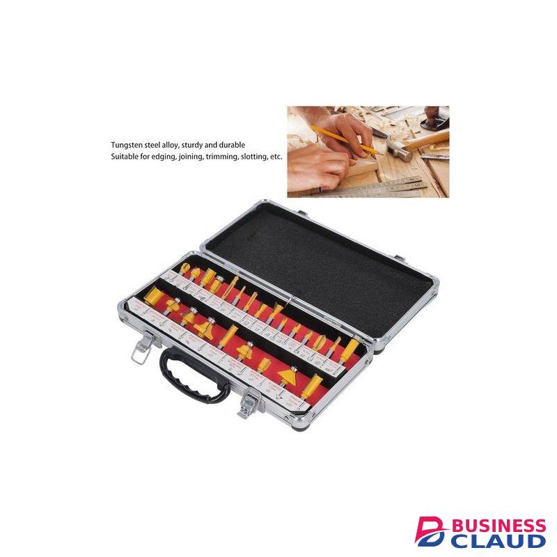 24-Piece Router Bit Set, Tungsten Steel Router Bits Wood Routers Kit With Storage Case For Woodworking, Woods, Hard Woods, Chipboard, For Commercial Users And Beginner