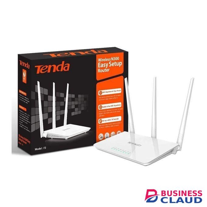 tenda F3 N300 Wireless Router – 300Mbps WiFi Router for Home & Office – High-Speed Wireless Internet Access – Easy Setup Wireless Broadband Router – Supports Multiple Devices, White.